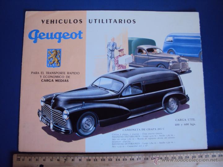 Coches y Motocicletas: (CAT-1312)CATALOGO PEUGEOT VEHICULOS UTILITARIOS,CASTELLANO,4 PAGINAS