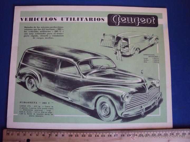 Coches y Motocicletas: (CAT-1310)CATALOGO PEUGEOT VEHICULOS UTILITARIOS,CASTELLANO,2 PAGINAS