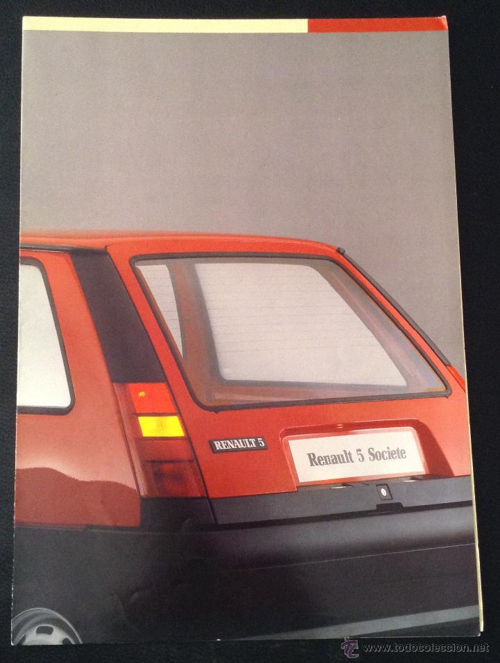 Carros e motociclos: Folleto catalogo publicidad original renault 5 societe de 1989