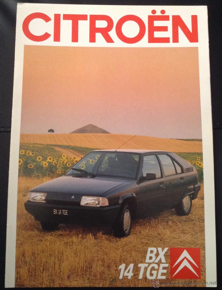Coches y Motocicletas: Folleto catalogo publicidad original citroen bx 14 tge de 1989 citro&euml;n