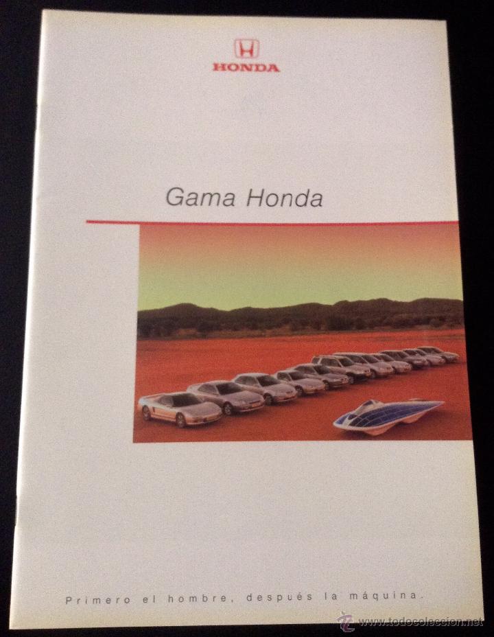 Coches y Motocicletas: Folleto catalogo publicidad original gama honda