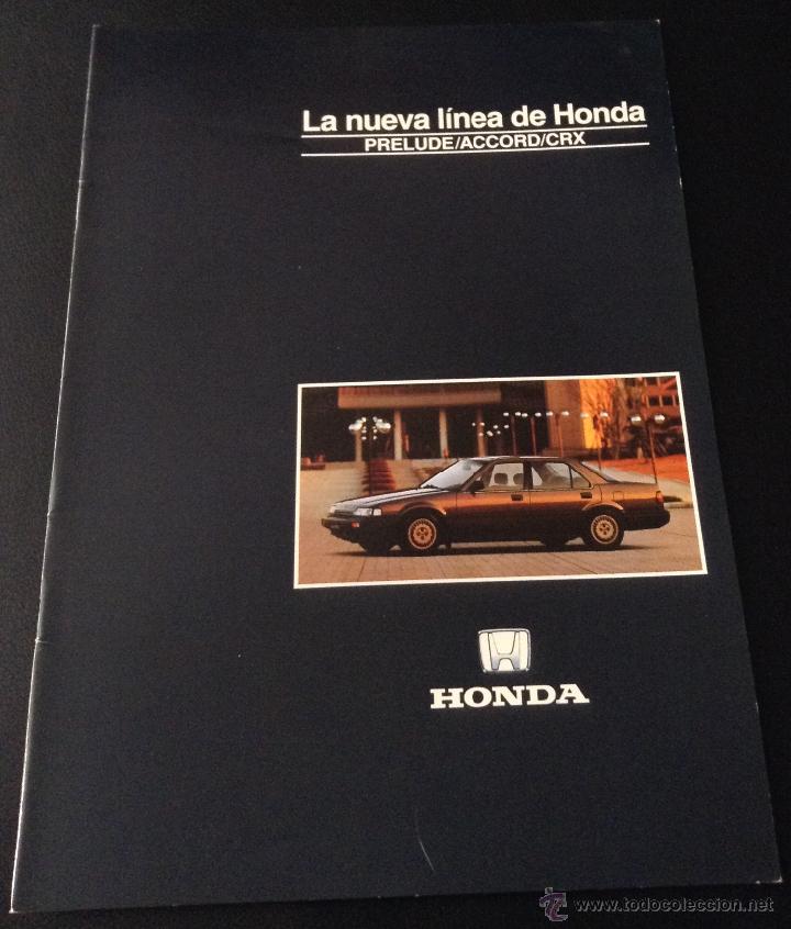 Coches y Motocicletas: Folleto catalogo publicidad original linea honda prelude accord crx