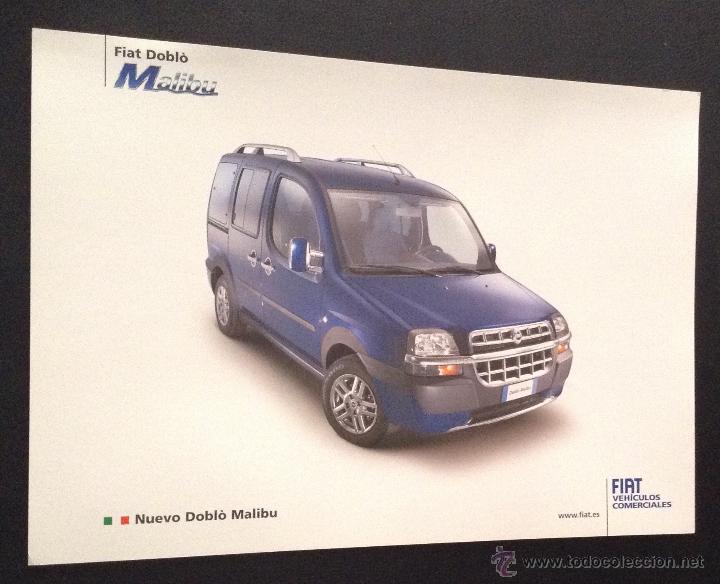 Coches y Motocicletas: Folleto catalogo publicidad original fiat doblo malibu