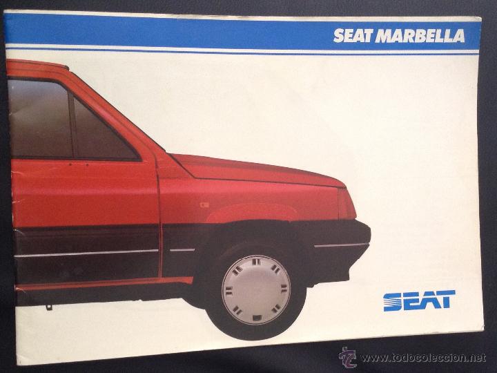 Coches y motocicletas: Folleto catalogo publicidad original seat marbella a&ntilde;os 80