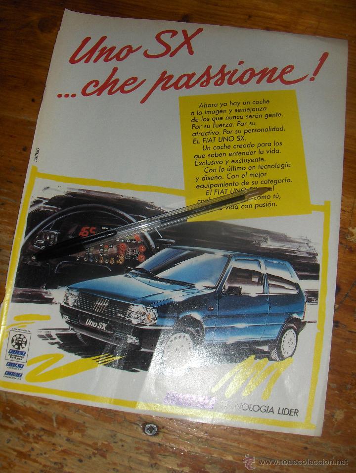 Coches y Motocicletas: FIAT UNO SX, ...CHE PASSIONE. PUBLICIDAD.