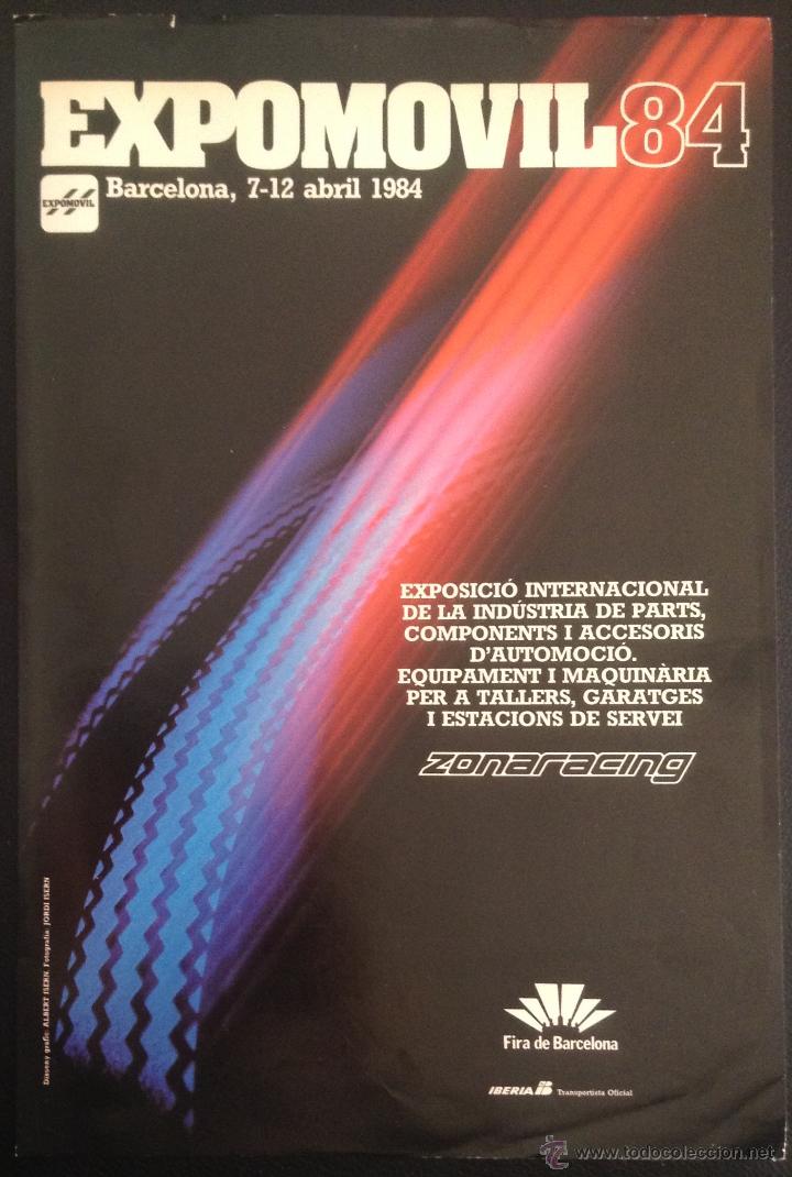 Carros e motociclos: cartel expomovil 84 fira de barcelona abril de 1984