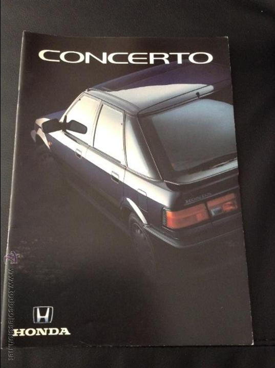Coches y Motocicletas: Folleto catalogo publicidad original honda concerto de 1990