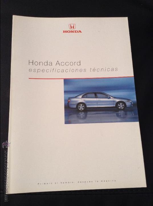 Coches y Motocicletas: Folleto catalogo publicidad original honda accord especificaciones t&eacute;cnicas de 1999