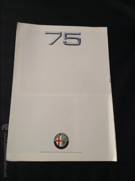 Coches y motocicletas: Folleto catalogo publicidad original alfa romeo 75 de 1988