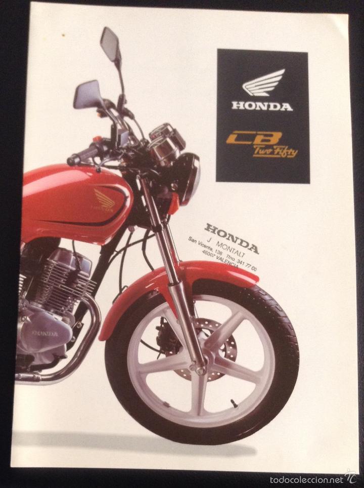 Coches y Motocicletas: Folleto catalogo publicidad original honda cb 250
