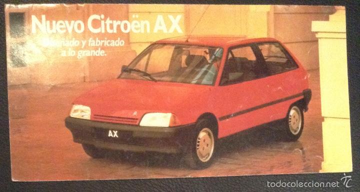 Coches y Motocicletas: Folleto catalogo publicidad original nuevo citroen ax de 1987 citro&euml;n