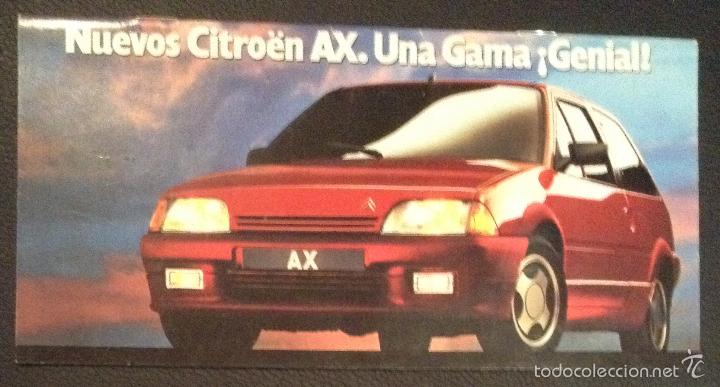 Coches y Motocicletas: Folleto catalogo publicidad original nuevo citroen ax de 1989 citro&euml;n