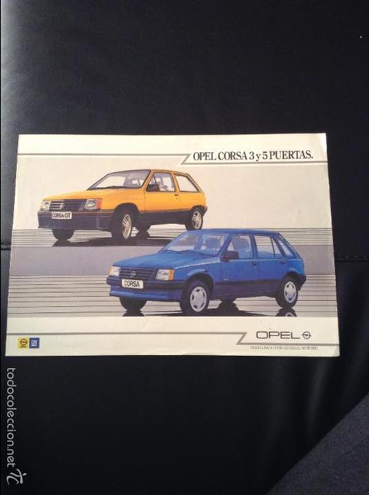 Coches y motocicletas: Folleto catalogo publicidad original opel corsa 3 y 5 puertas de 1986