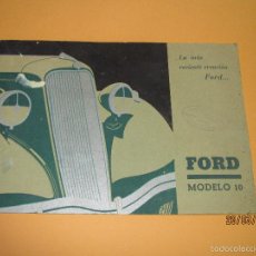 Coches y Motocicletas: ANTIGUO CATALOGO EN ESPAÑOL DEL COCHE FORD MODELO 10 DEL AÑO 1935 DE FORD MOTOR IBERICA BARCELONA