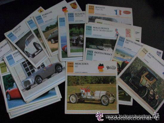 Carros e motociclos: LOTE DE 60 FICHAS DE MODELOS Y MARCAS DE COCHES . DE PLANETA . A&Ntilde;OS 80
