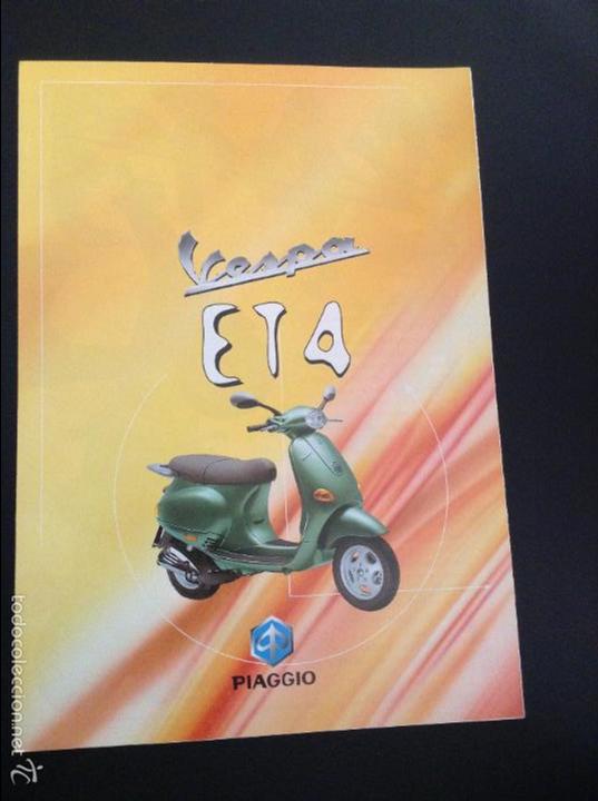Coches y Motocicletas: Folleto catalogo publicidad original piaggio vespa et4