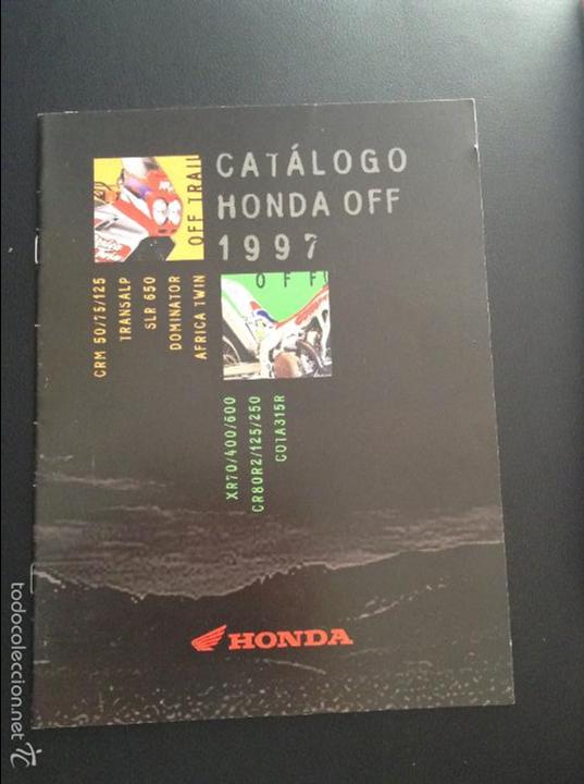 Coches y Motocicletas: Folleto catalogo publicidad original honda catalogo crm transalp dominator ... 1997