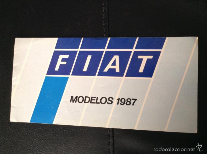 Coches y Motocicletas: Folleto catalogo publicidad original fiat modelos de 1987 uno-regata-croma