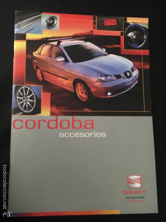 Coches y motocicletas: Folleto catalogo publicidad original seat cordoba accesorios de 2002