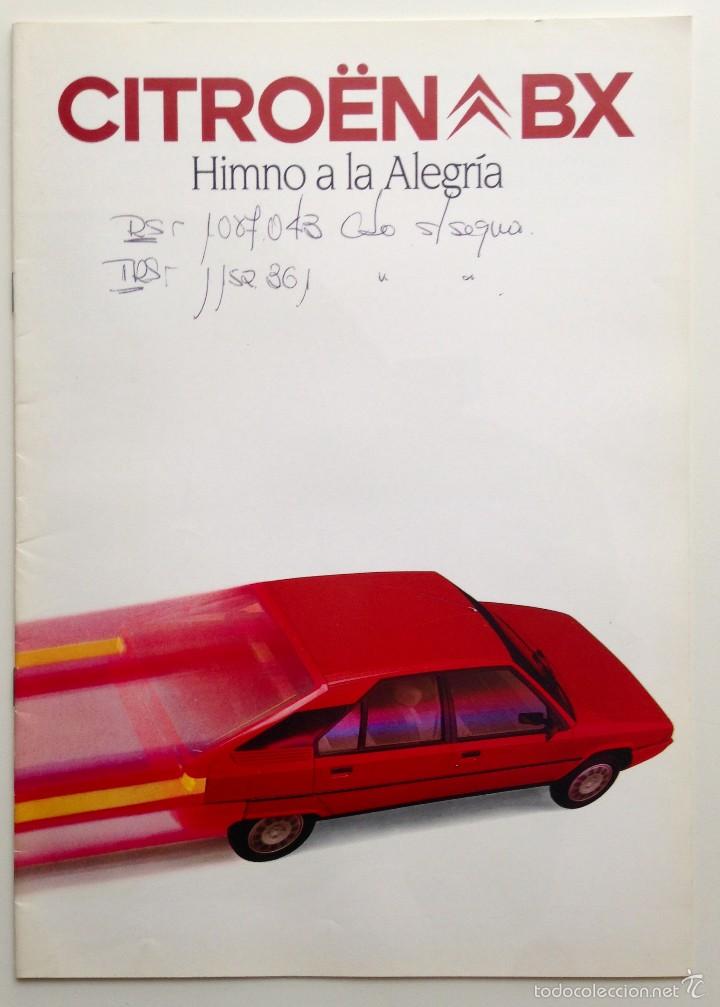Coches y Motocicletas: Catalogo Citroen BX 1983. 16 p&aacute;ginas