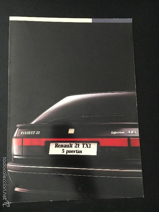 Voitures et Motocyclettes: Folleto catalogo publicidad original renault 21 txi 5 puertas