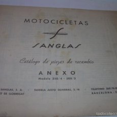 Coches y Motocicletas: CATALOGO PIEZAS DE RECAMBIO....MOTO SANGLAS.
