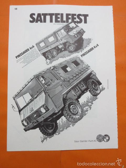 Coches y Motocicletas: PUBLICIDAD 1976 - COLECCION COCHES - STEYR - DAIMLER - PUCHPINZGAUER 4x4 Y 6x6