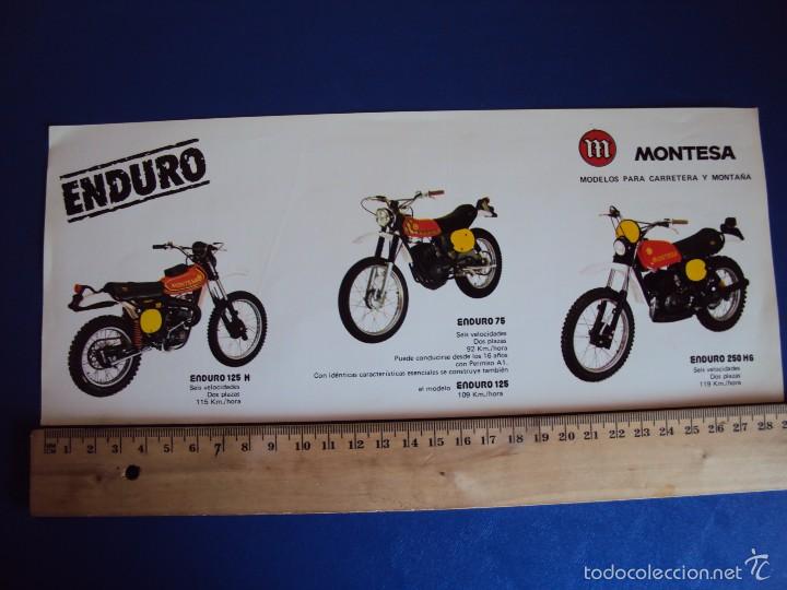 Coches y Motocicletas: (CAT-1700)CATALOGO MONTESA ENDURO , ESPA&Ntilde;OL , ANVERSO Y REVERSO