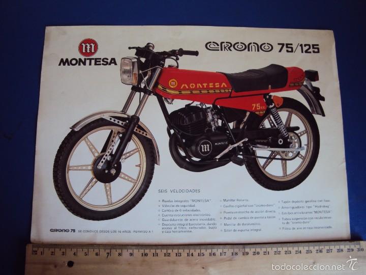 Coches y Motocicletas: (CAT-1701)CATALOGO MONTESA CRONO 75 / 125 , ESPA&Ntilde;OL , ANVERSO Y REVERSO