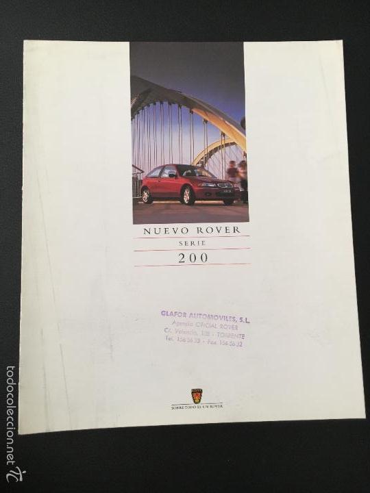 Coches y motocicletas: Folleto catalogo publicidad original nuevo rover serie 200 de 1996