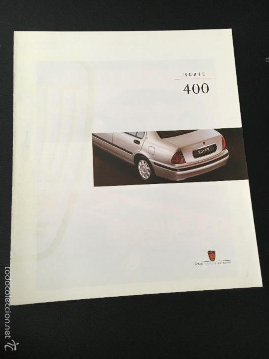 Coches y motocicletas: Folleto catalogo publicidad original rover serie 400 de 1996