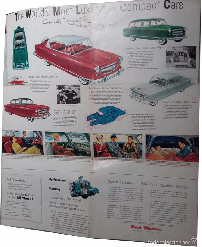 Coches y motocicletas: NASH RAMBLER, PUBLICIDAD COCHES 1954, STYLED BY PININ FARINA.