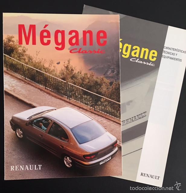 Carros e motociclos: Folleto catalogo publicidad original renault megane classic de 1998 y extra con caracteristicas