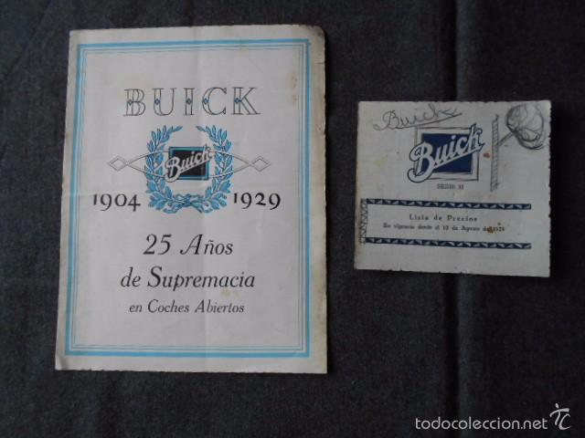 Voitures et Motocyclettes: buick 1904 1929 General  Motors 25 a&ntilde;os en coches abiertos + lista de precios