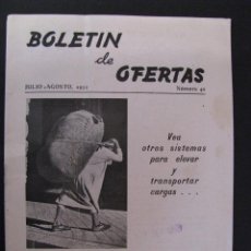 Coches y Motocicletas: BOLETÍN DE OFERTAS AUTOCESORIOS HARRY WALKER 1952. GRÚAS, ELEVADORAS, GATOS HIDRÁULICAS.