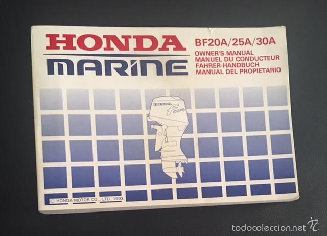 Coches y Motocicletas: manual del propietario de instruciones del motor honda marine bf20a 25a 30a