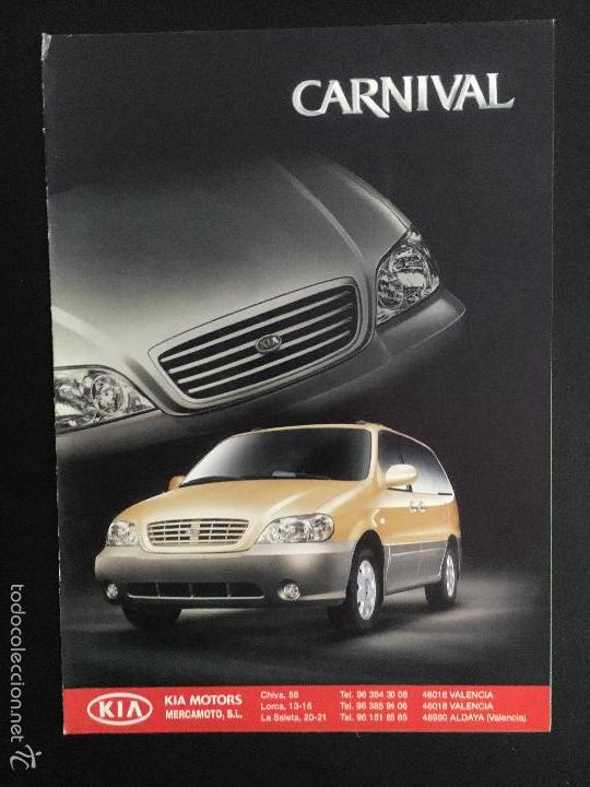 Carros e motociclos: Folleto catalogo publicidad original kia carnival
