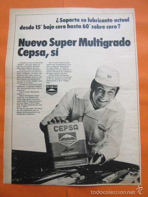 Voitures et Motocyclettes: PUBLICIDAD 1972 - COLECCION COCHES - SUPER MULTIGRADO CEPSA