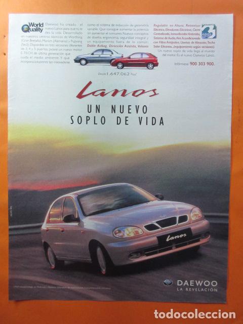 Carros e motociclos: PUBLICIDAD 1997 - COLECCION COCHES - DAEWOO LANOS
