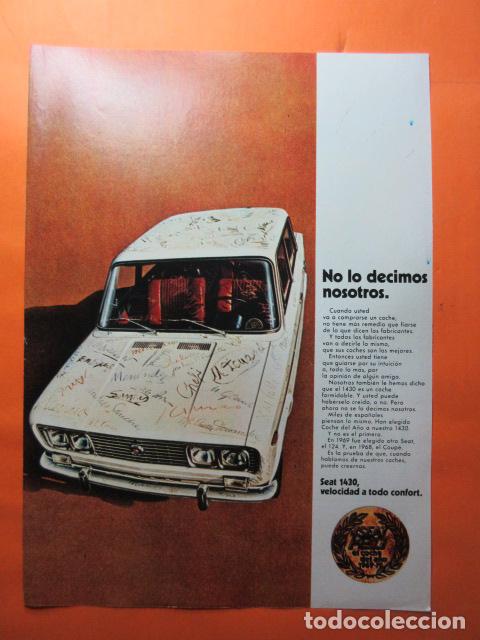 Automobili e Motociclette: PUBLICIDAD 1970 - COLECCION COCHES - SEAT 1430