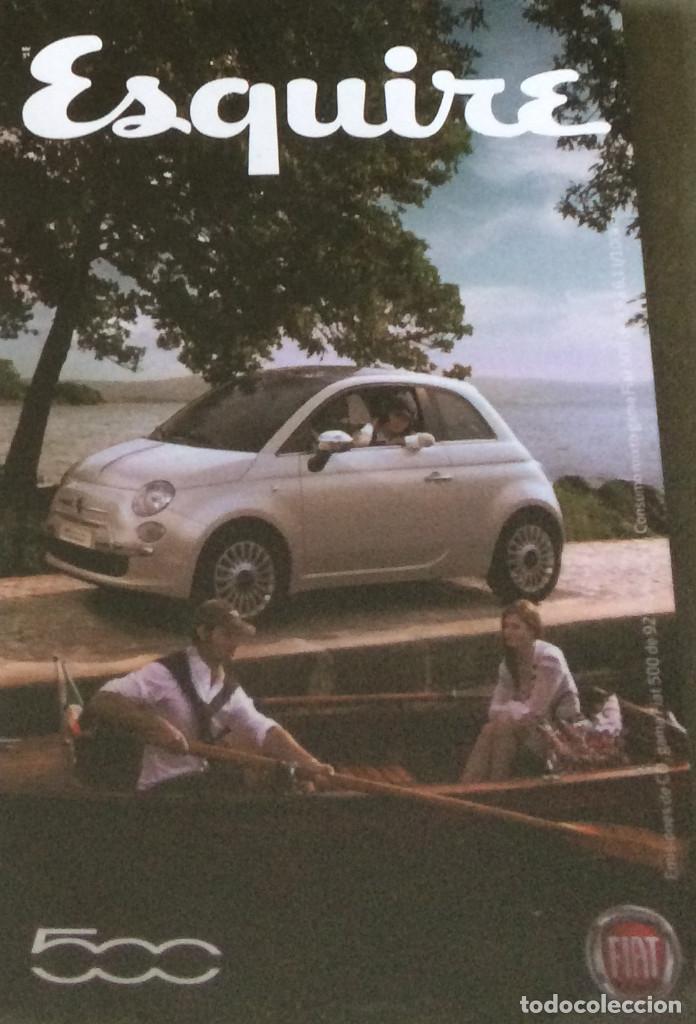 Coches y Motocicletas: Postal publicitaria de Fiat 500 y Esquire. Nueva.