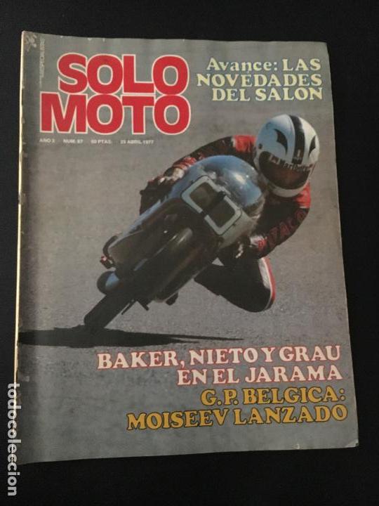 Coches y Motocicletas: revista solo moto numero n&ordm; 87 de 1977