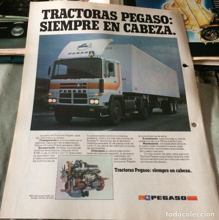 Carros e motociclos: Publicidad en prensa de camiones Pegaso. A&ntilde;o 1982. Buen estado.