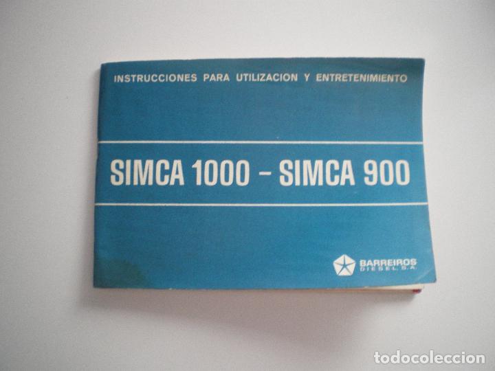 Coches y motocicletas: CATALOGO SIMCA 1000 SIMCA 900 - Foto 1