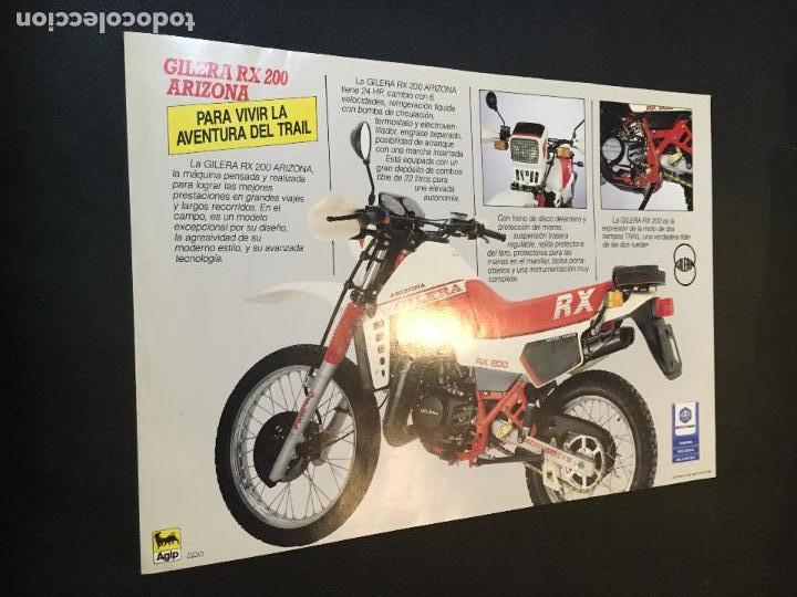 Coches y Motocicletas: Folleto catalogo publicidad original moto gilera rx 200 arizona 1985 vespa bianchi