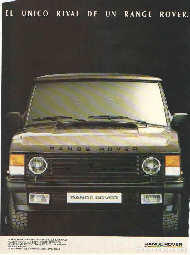 Coches y motocicletas: RANGE ROVER: anuncio publicidad 1987