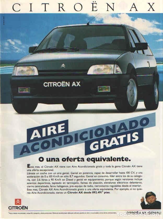 Coches y Motocicletas: CITROEN AX: anuncio publicidad 1992