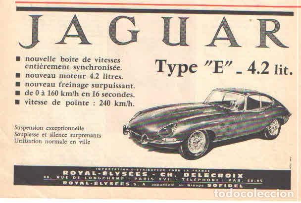 Coches y Motocicletas: JAGUAR TYPE E 4.2: anuncio publicidad 1966
