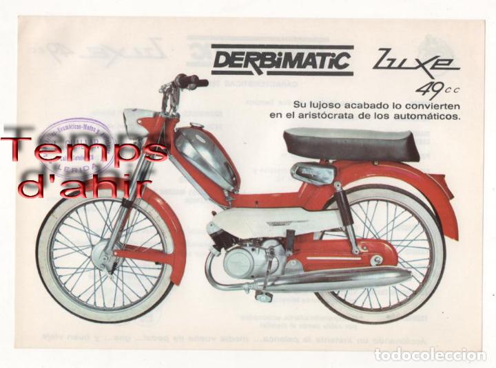 Automobili e Motociclette: FOLLETOS CARACTERISTICAS DERBIMATIC ZUXE 49