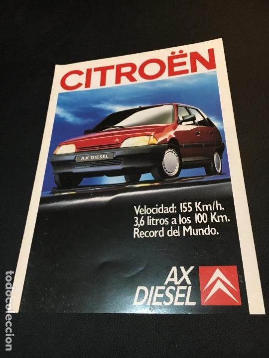 Coches y Motocicletas: Folleto catalogo publicidad original citroen ax diesel 1988 citro&euml;n